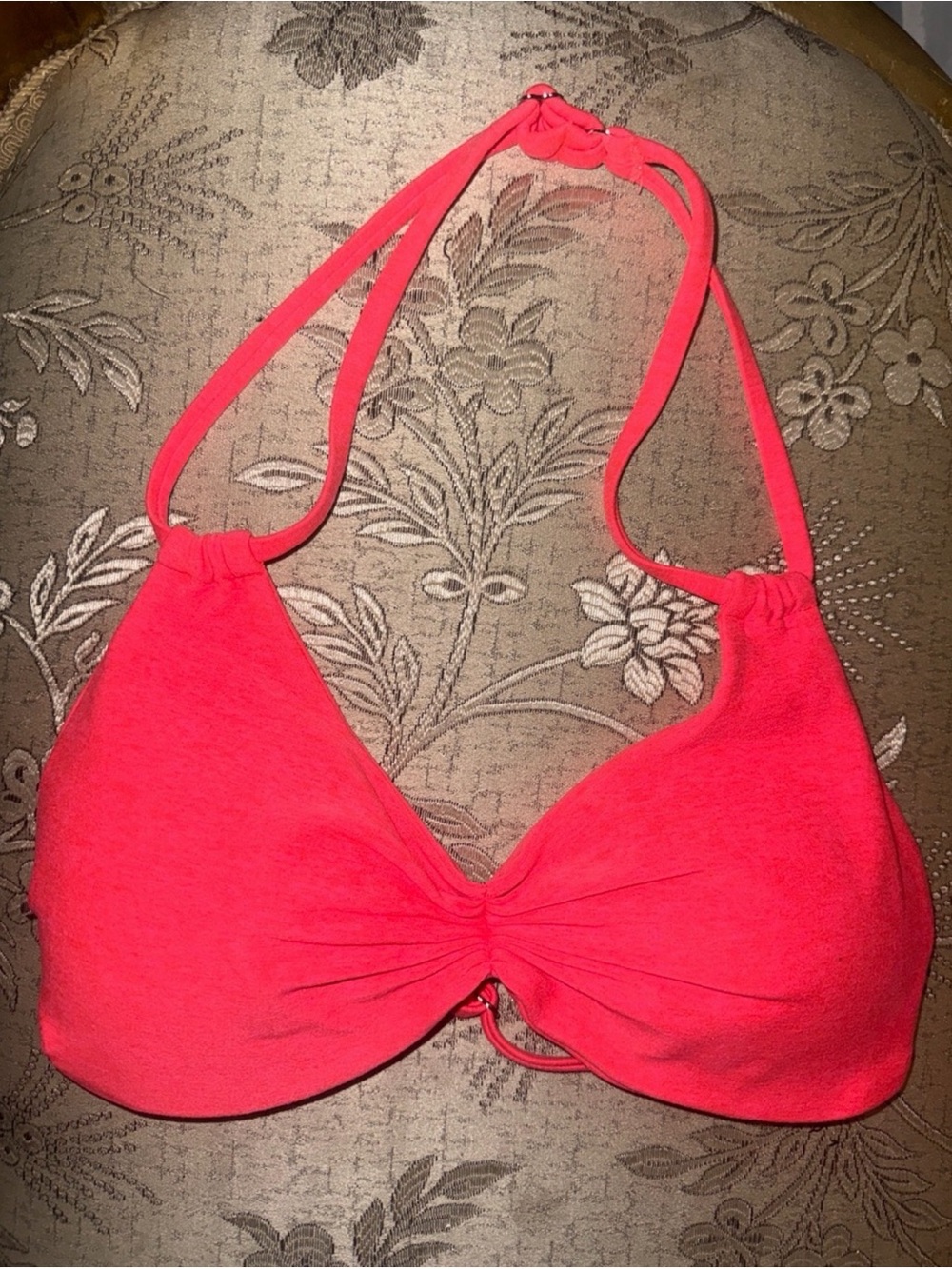 Bombshell Butterfly Sports Bra - Neon Apricot Pink
